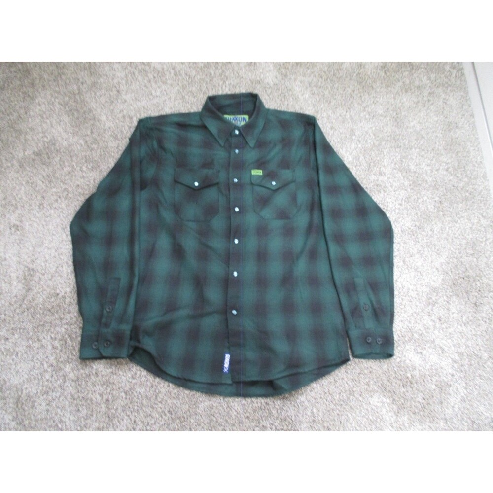 Dixxon Absinthe Green Button down flannel mens M